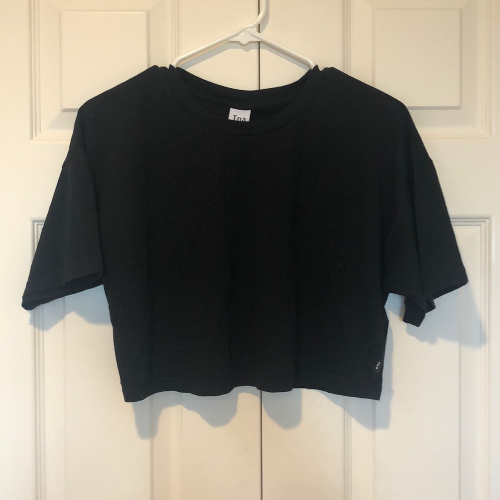 Aritzia Tna Black Crop Top Tshirt Size Small